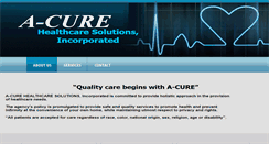 Desktop Screenshot of acurehealthcare.com